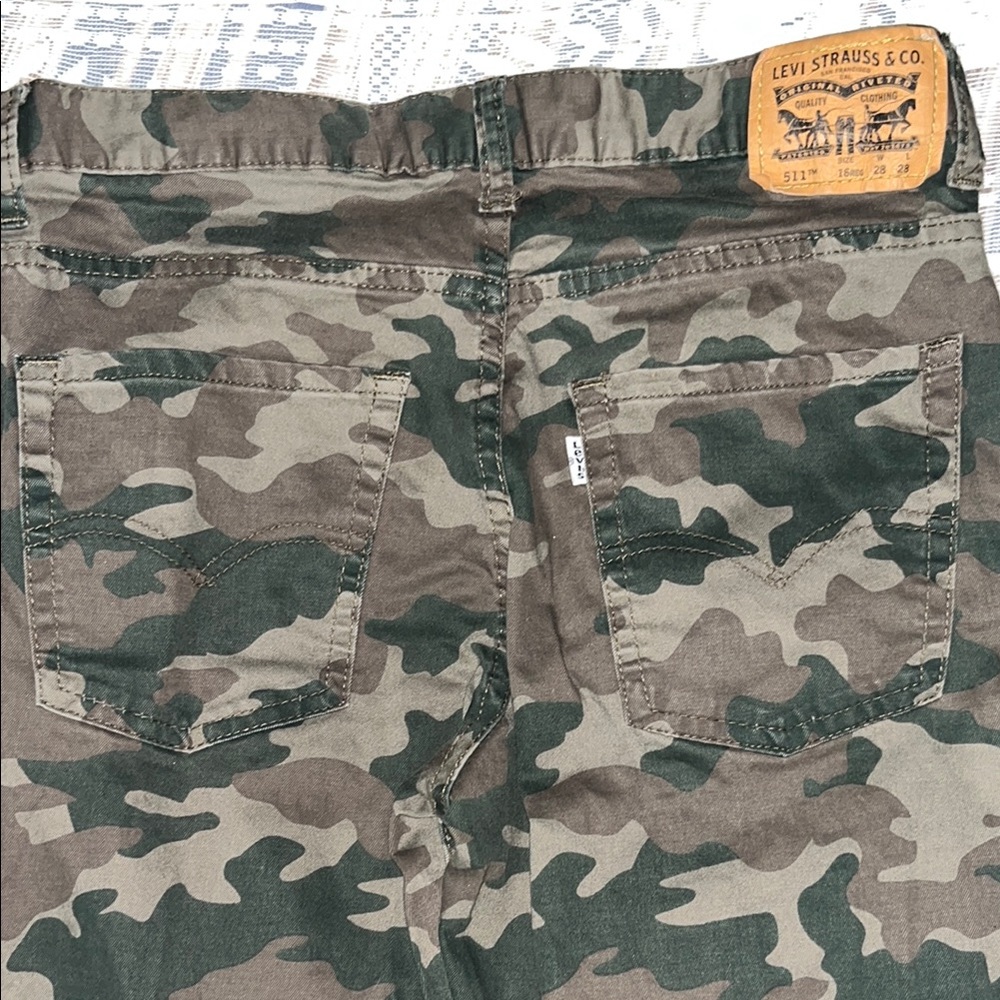 Levi's Green and Brown Camouflage Boys Jeans